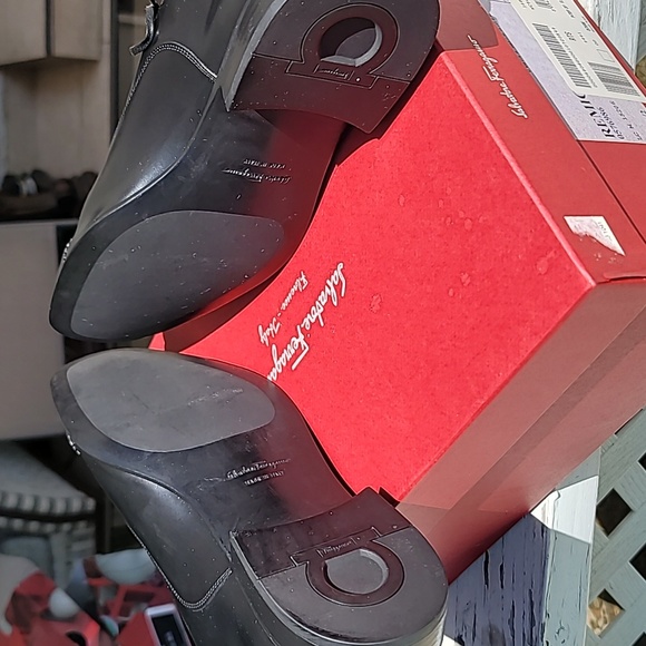 #100 SALVADOR FERRAGAMO MEN'S OXFORD SHOES WITH SHOE LACES - Picture 8 of 13